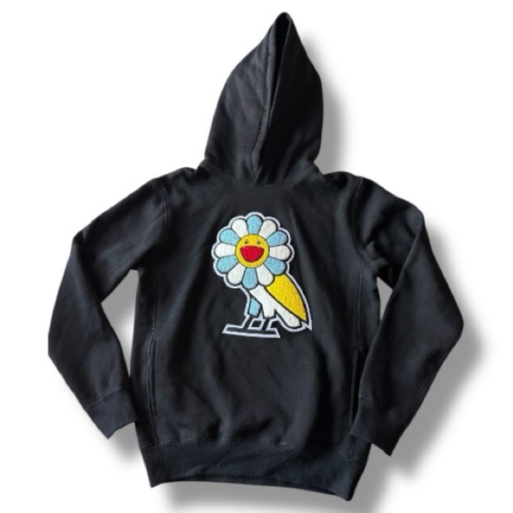 Takashi Murakami x OVO Hoodie October Very Own Black Hoodie Size Medium